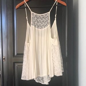 Flowy, gauze and lace tank size Medium